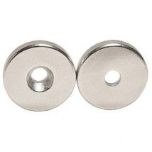 6 x bl boutons magnétiques w / hole mm.20x3 nik (pcs.2)