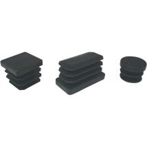 6 x bl embouts à ailettes 35x35 mm noir 6 pcs