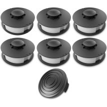 Gartenteile - 6 x Bobine de fil de rechange pour coupe-bordures/Double Bobine – Compatible avec aldi Gardenline Coupe-bordures électrique glr 450