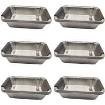 6 x BBQ Grillschale Aluminium Grillzubehör 5 Stück 22x15,5x4,8cm