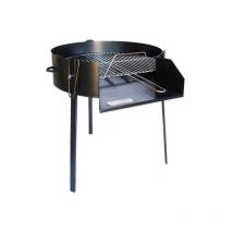 Edm - 60 Cm Runder Schwarzer Holzgrill