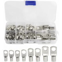 Beurer - 60 Pcs Electrical Terminals Bolt Hole Tinned Copper sc Crimp/Solder Connectors for 6mm2 8mm2 10mm2 16mm2 25mm2 Cable Silver