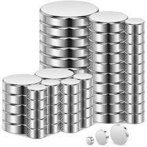 60 Pièces Aimants Super Forts 3 Dimensions Néodyme Aimant Petit Cylindre Réfrigérateur Aimant Mini - Cylindre Aimant Réfrigérateur Plaque D'aiguille