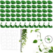 60 Pièces Clip Plante Grimpante Mur, Clips Plantes Auto-adhésifs en Forme de Feuille Clip Plante Grimpante Clips de Support de Plantes pour Plantes