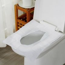 60 Pièces Protege Toilette Jetable, Protection WC Jetable Protege Cuvette WC Jetable Housse de Siege de Toilette en Papier Biodegradable Emballage