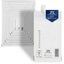Kk Verpackungen - 600 Luftpolster-versandtaschen A1 A/1 120x175mm (außenmaß) Din A6+ Weiß