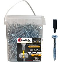 600 vis à bois TTAP 5x60mm filetage asymétrique zingué - Vissal