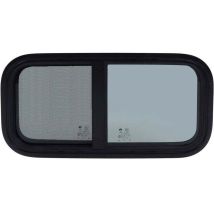 600 x 300 mm abgerundetes Eckschiebefenster mit Insektenschutz, geeignet für Wohnmobile, Campervans und Baufahrzeuge