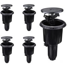 6008-PAW Prallsprinkler, 1/2" und 3/4" Doppel-Innengewindeeinlass unten und 1/2" Inneneinlass seitlich. Packung mit 5 Einheiten. Exclusives Angebot