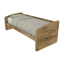 Mobilfino Camerette - 600SE - Divano letto sagomato singolo 80x190 - Quercia