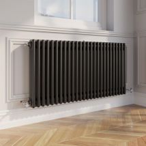 Duratherm - Traditional Black Collosseum Column Radiators Vertical Horizontal 600 x 1190mm Triple Column Horizontal
