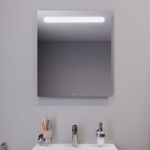 Duravit - Armoire de toilette en aluminium 1 porte miroir charnière gauche avec éclairage led pour salle de bain et toilette - 70x60x15cm - durapoint