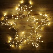 Snowtime - Outdoor Champagne Gold Star Light with 150 Warm White led's - 60cm