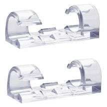 60er-Pack transparente Kabelklemmen, starker, selbstklebender Kabelhalter, robuste Kabelmanagement-Organizer-Klemmen aus Kunststoff für Zuhause und
