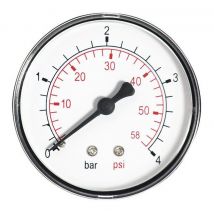 Ferro - 60mm 6BAR 86PSI Pressure Gauge air oil or water 1/4' bspt Rear Entry Manometer