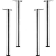 60mm 710mm Mobili gamba 4er Set in acciaio inox scrivania gamba piede da tavolo piede mobili
