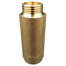 60mm long - 1/2 bsp (15mm) Pipe Thread Extension Female x Male Cast Iron Brass