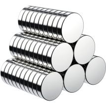 60pcs Aimants , Ultra Puissant Pour Frigo 10x2mm, Petits Aimants Ronds Pour Réfrigérateur, Plaque Magnétique, Porte, Tableau Noir, Carte - Boîte De 