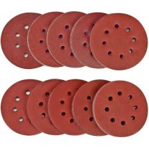 60PCS Disque de Ponçage 125mm Grain 240, Disques a Poncer Papier Abrasifs 8 Trous Idéal pour Poncer/Polir