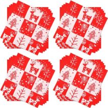 60Pièces Serviettes de Noël Jetables, Serviettes Cocktail Sapin de Noël et Renne De Noël Serviette de Table Papier Noel Serviettes Décoratives pour