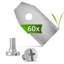 60x Ersatz-Messer Ersatz-Klingen für Husqvarna Automower Gardena Sileno