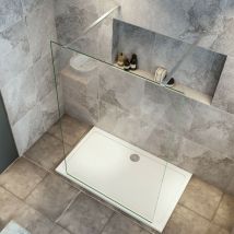 117.7x200cm+ mit 2 n Form:90cm Stabilisator 8mm Nano Sicherheitsglas Walk in Duschwand Duschabtrennung