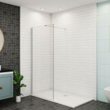 Duschparadies-de - 50x200cm+n Form:90cm Stabilisator Walk-in Dusche Duschabtrennung 8mm Esg Nano Duschwand Glas Duschkabine