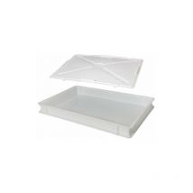 ICS - 60x40 cm Deckel für Pizza -stapelbare Pizza in Polypropylen