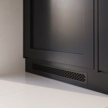 Ms Beschläge - 60x484mm Aluminium Stegblech Lüftungsgitter Küchenbelüftungsgitter ovale Lochung Hellanthrazit