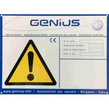 Genius - 6100018 Plaque Logo 6100018 Automation Automatismes Neuf Original