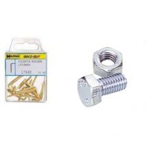Vis à tête hexagonale zinguée M6 x 40 mm. 6 unités