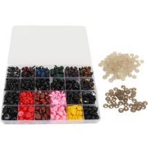 628pcs Craft Puppenaugen süße Sicherheit Plastik ausgestopftes Häkeln mit 84 pcs großer Waschmaschine 328 klein für diy -Handwerks