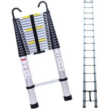 6,2m Échelle Télescopique en Aluminium avec Crochet de Toit Telescopic Floding Ladder Capacité 150kg avec Certificat en 131