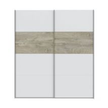 Armoire Bicolore Avec 2 Portes Coulissantes Merlin