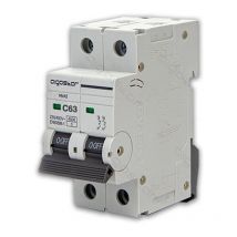 Aigostar - 63A disjoncteur magnétothermique 2P 2 places curve c 4 pieces