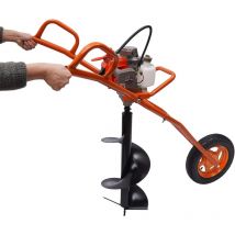 63CC 3 CV Téture à essence avec brouette pour fosses, agriculture, sylviculture 2,2 kW