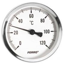 63mm 0-120C Thermo Eau Température Jauge 1/2' Entrée Arrière Thermomètre