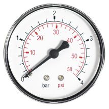 Ottone - 63mm 2.5bar Manomètre Air Huile Ou Eau 1/4' T Manomètre D'Entrée Arrière