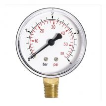 Ottone - 63mm 2,5bar Pressure Gauge Air Oil Or Water 1/4' bspt Side Entrance Manometer