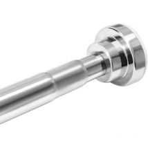 Brisunshine - 65-100cm Extendable Shower Curtain Tension Rod Telescopic Rail Stainless Steel Bath Closet Hanging Pole