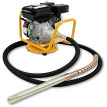 Eberth - Vibrateur à béton Vibreur à Béton à Essence 4800W, Tête Vibrante en Acier Renforcé 45mm de Diamètre, Longueur de Tuyau 6m, Moteur 4 Temps,