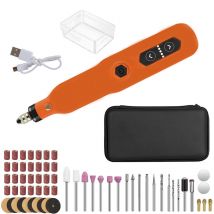 Rnemitery - 65 Pièces Accessoires ,3.7 v Outil Rotatif Multifonction Sans Fil, 16000tr/min Max, Mini Perceuse Sans Fil Avec Lumière led,, Polissage,