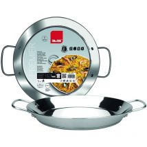 Padella per paella premier, 36 cm, acciaio inox, 7 porzioni, adatta ai piani a induzione. - Ibili