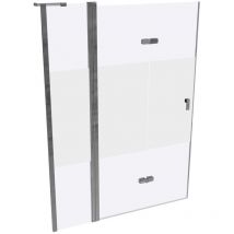 Hüppe - Puerta plegable Design pure, con segmento fijo, fijación a
