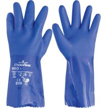 660 Blue pvc Gloves 360mm - Size 11/2XL - Showa