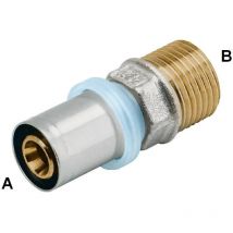 673 Raccordo Diritto Maschio Ø16/2X1/2'M a Pressare Per Tubo Tita-Fix - 06731620 - RBM