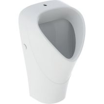 Keramag – Urinale Geberit Renova trigonal a parete, ingresso dall'alto, uscita sul retro – Risciacquo automatico a risparmio idrico