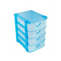 684203 Tour de rangement 4 étagères coccinella en plastique rigide 13x17x18 c Couleur: Bleu