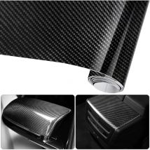 6D Film Autocollant Étanche de Voiture Adhésif Vinyle en Fibre de Carbone 30300CM Imperméable Antiadhésive pour Voiture,Ordinateur,Coque de