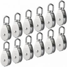 6xDeux M15 poulie en acier inoxydable poulie domestique anneau de suspension poulie fixedurable
